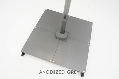 Cantilever Parasol with dual layer square canopy & LED lights