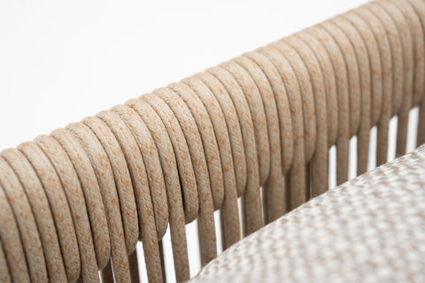 Outdoor Wicker Outdoor Dining Armchair with Seat Cushion