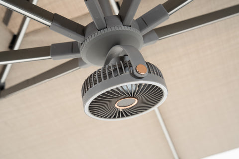 LE MERVEIL Dual Layer Cantilever Parasol with solar LED Lights
