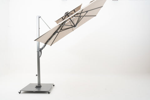 LE MERVEIL Dual Layer Cantilever Parasol with solar LED Lights