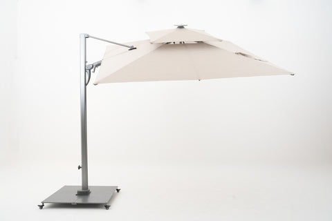 LE MERVEIL Dual Layer Cantilever Parasol with solar LED Lights