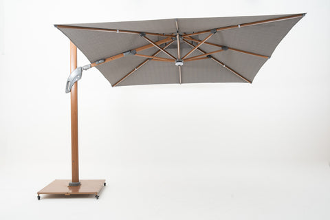 Cantilever Parasol with dual layer square canopy & LED lights