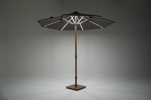 Centerpost Parasol with LED Lights