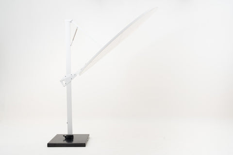SOLEAF Cantilever Parasol with White Canopy
