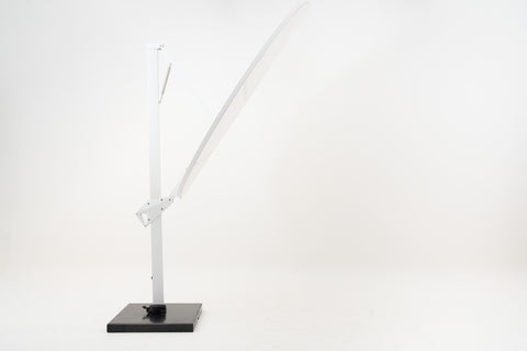 SOLEAF Cantilever Parasol with White Canopy