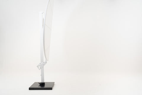 SOLEAF Cantilever Parasol with White Canopy