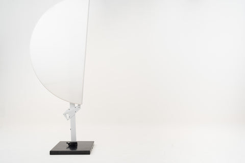 SOLEAF Cantilever Parasol with White Canopy