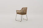 ALMA Synthetic Rattan Wicker Weave Outdoor Dining Armchair with Seat Pad