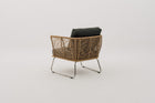 ALMA Synthetic Rattan Wicker Weave Outdoor Lounge Chair with Seat & Back Cushions