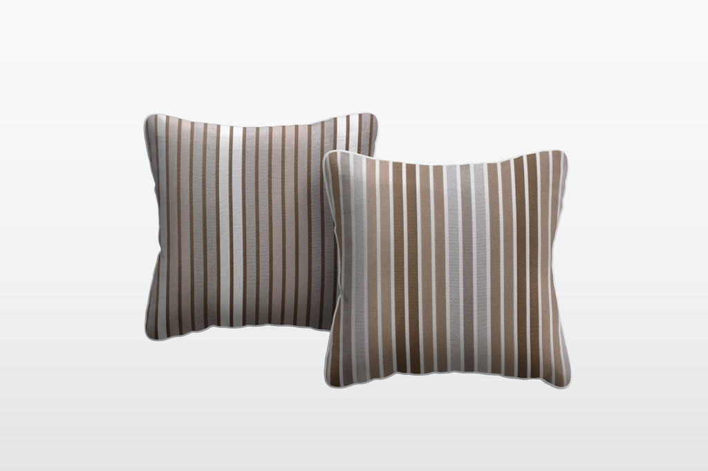 ARTEMIS Outdoor Cushion (Color: Honest Brown / Motif: Stripes)