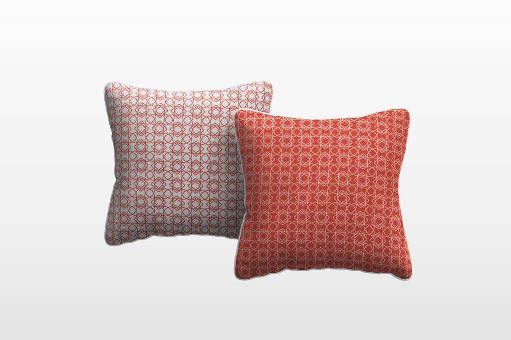 ARTEMIS Outdoor Cushion (Color: Warm Salmon / Motif: Mosaic)