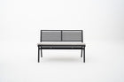 Armless Outdoor Settee Bench with Seat Pad