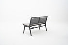 Armless Outdoor Settee Bench with Seat Pad