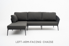 Rope Weave Outdoor L-Sectional Sofa with Seat & Back Cushions