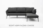 Rope Weave Outdoor L-Sectional Sofa with Seat & Back Cushions