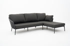 Rope Weave Outdoor L-Sectional Sofa with Seat & Back Cushions