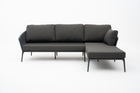 Rope Weave Outdoor L-Sectional Sofa with Seat & Back Cushions