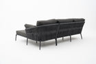 Rope Weave Outdoor L-Sectional Sofa with Seat & Back Cushions