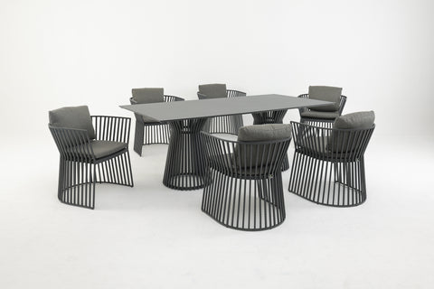 CHANCELLOR 6-Seater Rectangular Outdoor Dining Set