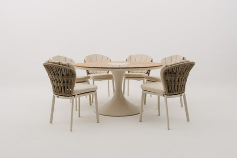 CORALENA-FIJORA 6-Seater Outdoor Dining Set