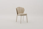 CORALENA Rope Weave Dining Side Chair with Seat & Back Cushions