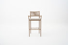 Wicker Weave Outdoor Bar Chair with Seat Cushion