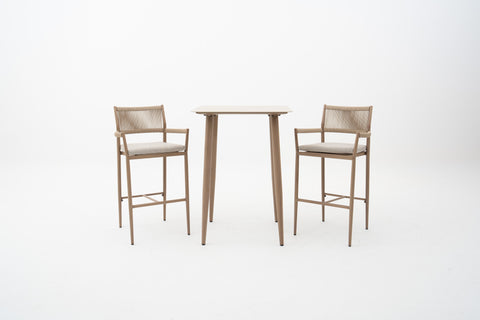 3-Piece Wicker Weave Outdoor Bar Set