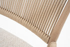 Wicker Outdoor Dining Armchair with seat cushion
