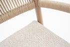 Wicker Outdoor Dining Armchair with seat cushion