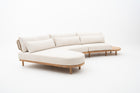  Cream White L-Sectional Outdoor Sofa