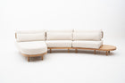  Cream White L-Sectional Outdoor Sofa