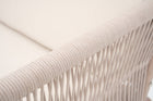 Rope Weave Outdoor Single Swing with Wood-look Frame & Ivory Cushion