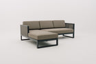 FARGOZA 2-Piece Synthetic Rattan Wicker Weave L-Sectional Outdoor Sofa with Seat & Back Cushions
