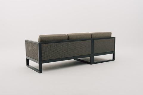 FARGOZA 2-Piece Synthetic Rattan Wicker Weave L-Sectional Outdoor Sofa with Seat & Back Cushions