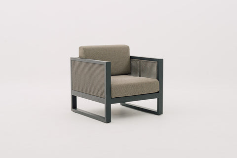 FARGOZA Synthetic Rattan Wicker Weave Outdoor Lounge Chair with Seat & Back Cushions