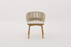 INDIARA Outdoor Rope Weave Dining Chair with Seat Pad
