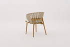INDIARA Outdoor Rope Weave Dining Chair with Seat Pad