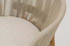 INDIARA Outdoor Rope Weave Dining Chair with Seat Pad