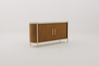 KOROBOX Storage Cabinet with Synthetic Wood Carcass, Tambour Doors & Sintered Stone Top