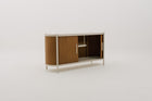 KOROBOX Storage Cabinet with Synthetic Wood Carcass, Tambour Doors & Sintered Stone Top
