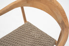 Rope Weave Teak Wood Outdoor Dining Armchair