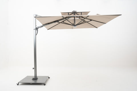 LE MERVEIL Dual Layer Cantilever Parasol with solar LED Lights