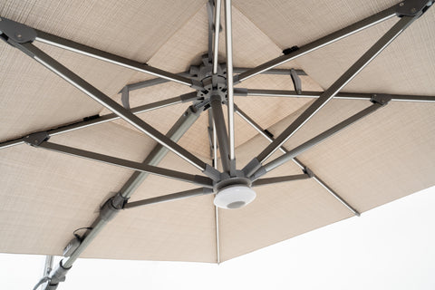 LE MERVEIL Dual Layer Cantilever Parasol with solar LED Lights