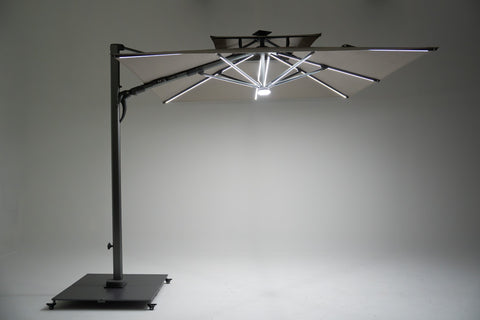 LE MERVEIL Dual Layer Cantilever Parasol with solar LED Lights