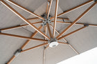 Cantilever Parasol with dual layer square canopy  & LED lights