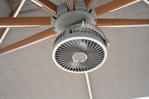 Cantilever Parasol with dual layer square canopy  & LED lights