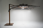 Cantilever Parasol with dual layer square canopy  & LED lights