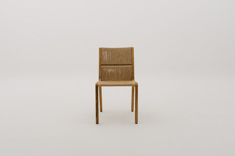 METZWICK Synthetic Rattan Wicker Weave Outdoor Dining Side Chair in Teak Wood Frame