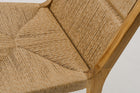 METZWICK Synthetic Rattan Wicker Weave Outdoor Dining Side Chair in Teak Wood Frame