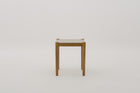 MORENOI Square Outdoor Side Table in Mahogany Wood Frame with Sintered Stone Top
